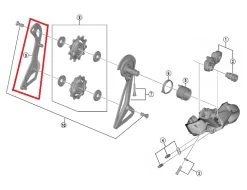 Shimano Dura Ace RD-R9150 Schaltwerk Leitblech Innen