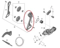 Shimano Dura Ace RD-R9250 Schaltwerk Leitblech Aussen