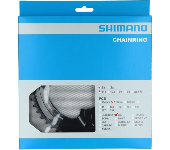 Shimano 105 FC-R7000 53 Zähne Schwarz Kettenblatt 3 Shimano 105 FC-R7000 53 Zähne Schwarz Kettenblatt