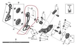 Shimano GRX RD-RX810 Schaltwerk Leitblech Aussen