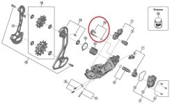 Shimano GRX RD-RX815/RD-RX810 Schaltwerk Wechselhebel-Einheit + Befestigungsplatte