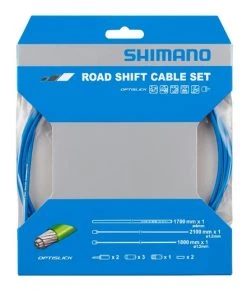 Shimano Road Shift Optislick Schaltzug-Set Blau