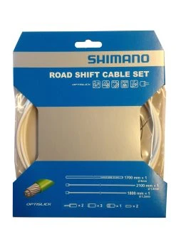 Shimano Road Shift Optislick Schaltzug-Set Weiss